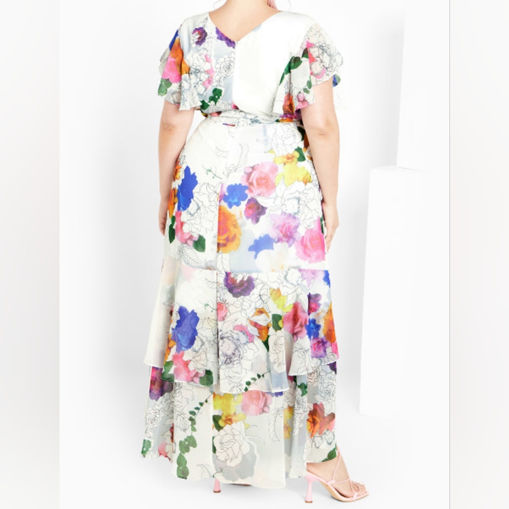 City Chic Margot Dress Size 16/S - Picture 3 of 3